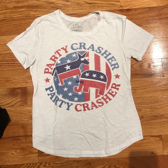 Political T Shirt Party Crasher 